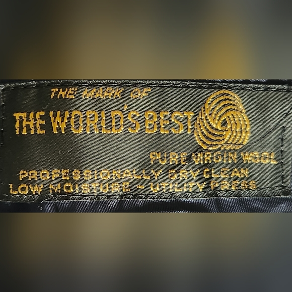 VTG Hart Schaffner & Marx Pure Virgin Wool Blazer Suit Coat Grey Herringbone EUC - Picture 8 of 12